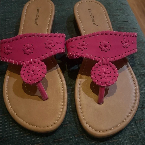 Pierre Dumas Pink Cut-Out Sandals - Picture 2 of 6